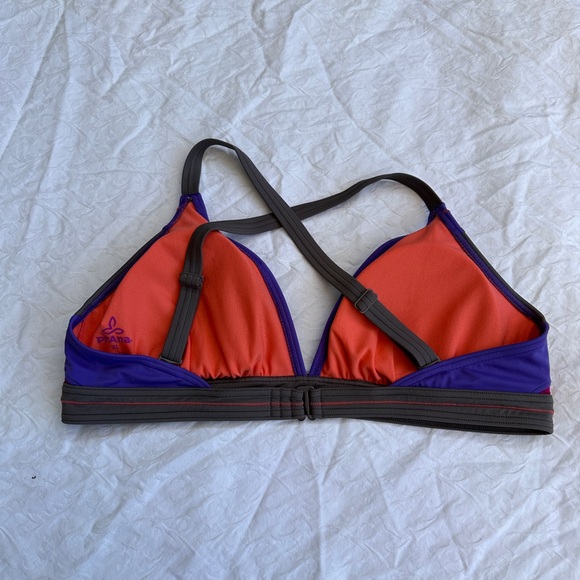 PrAna Womens Alta Bikini Top Purple Gray Size XL UPF 50 - Picture 2 of 3
